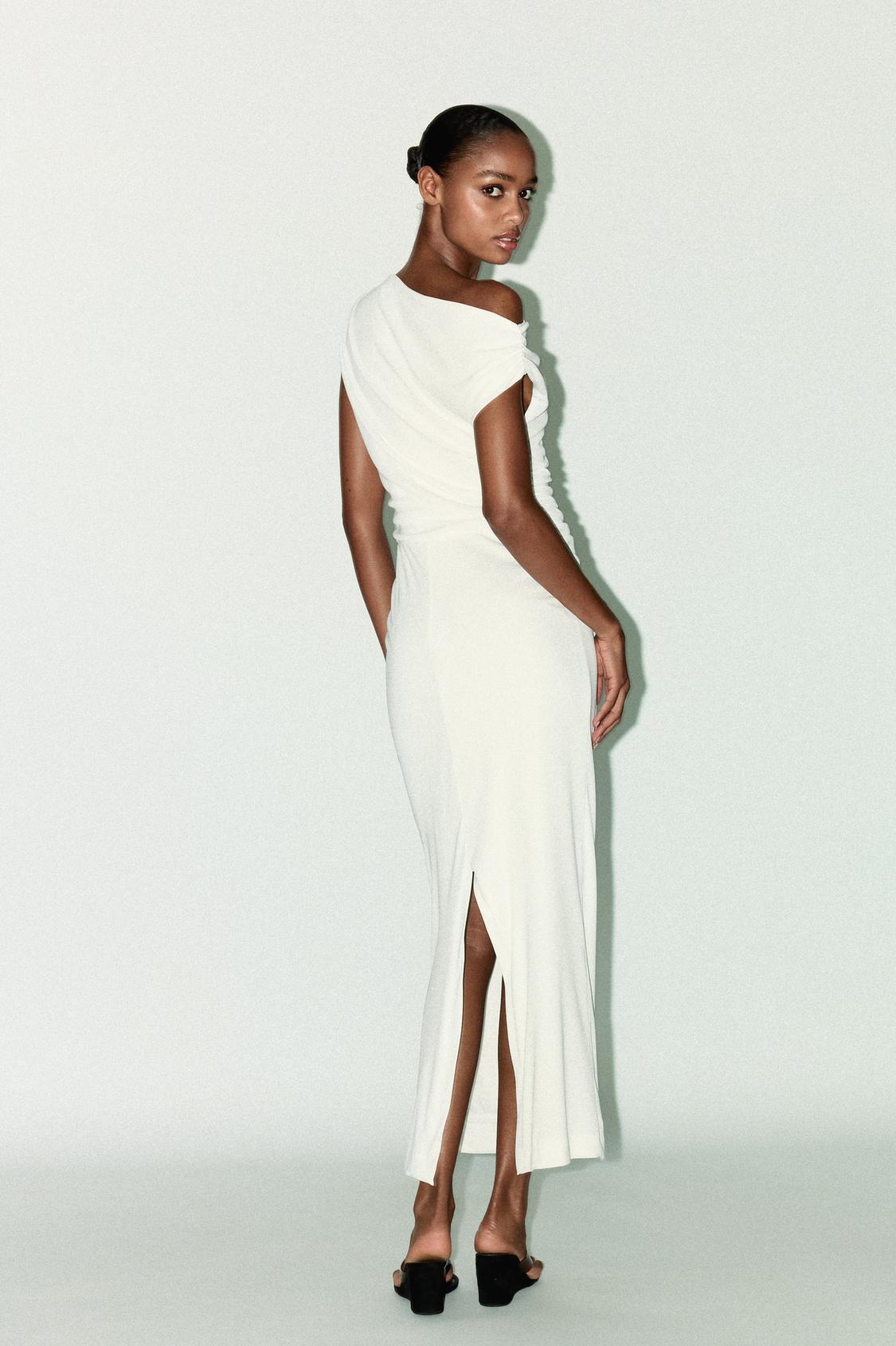 ASYMMETRIC MIDI DRESS