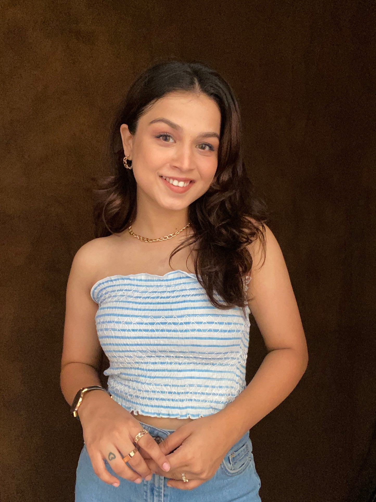SMOCKED TUBE TOP