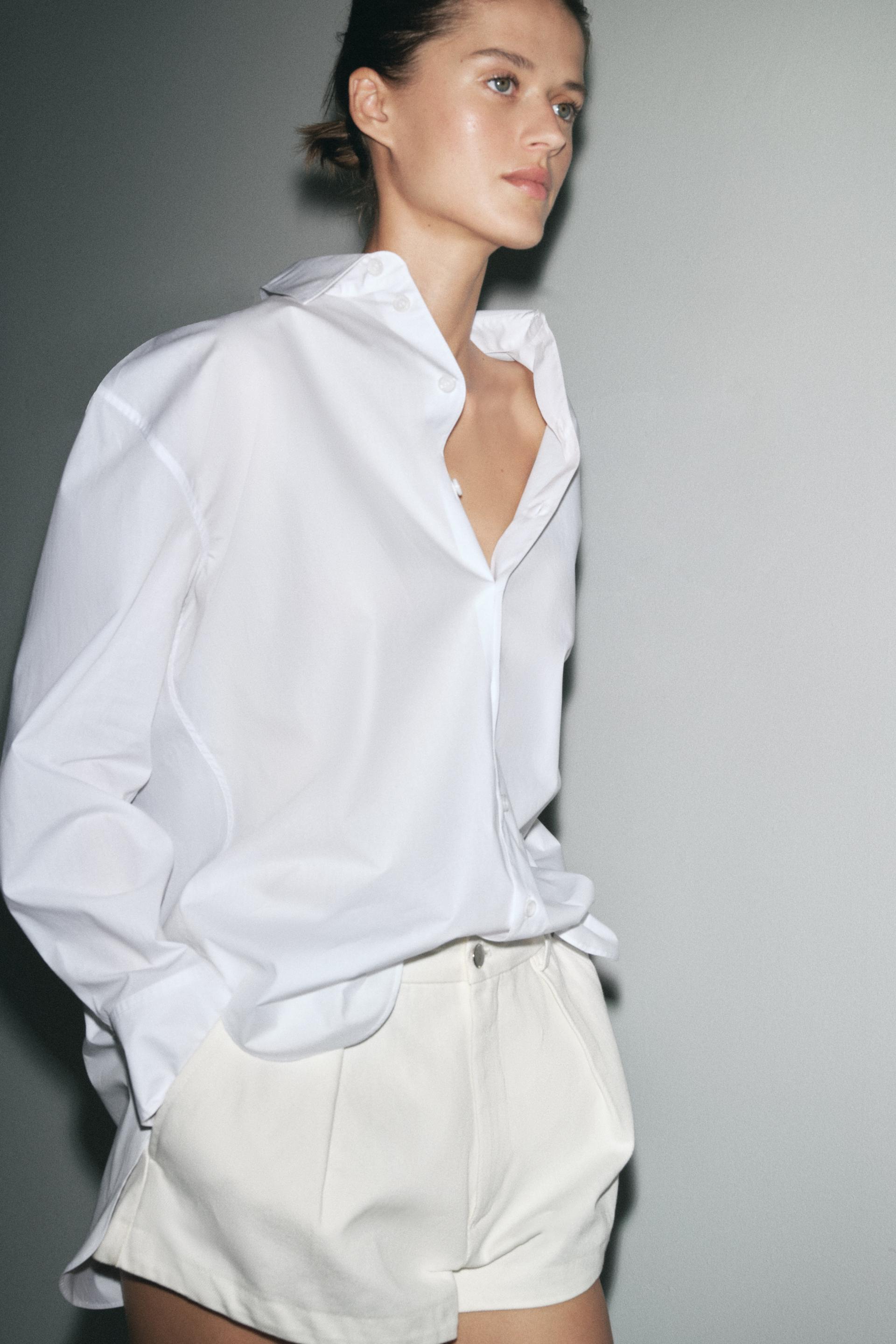 ANUSHKA SHARMA OVERSIZED POPLIN SHIRT