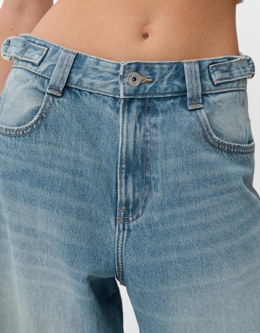 ADJUSTABLE HIGH WAISTED BALLOON FIT JEANS