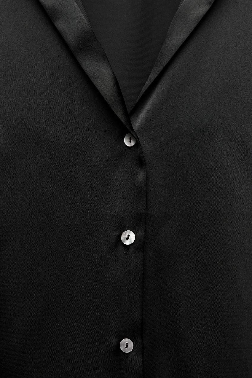 SATIN SHIRT- BLACK