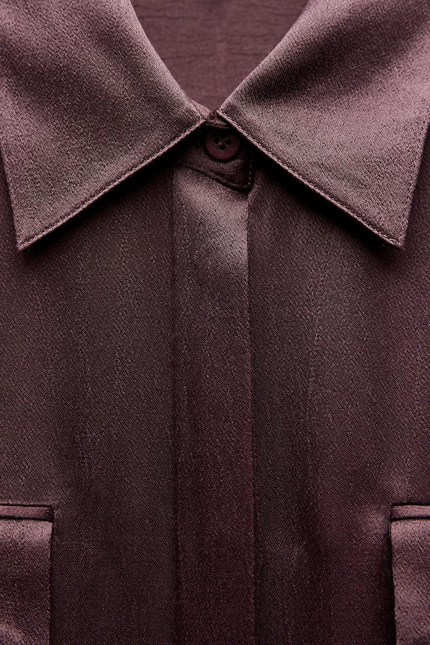 SATIN SHIRT WITH POCKETS