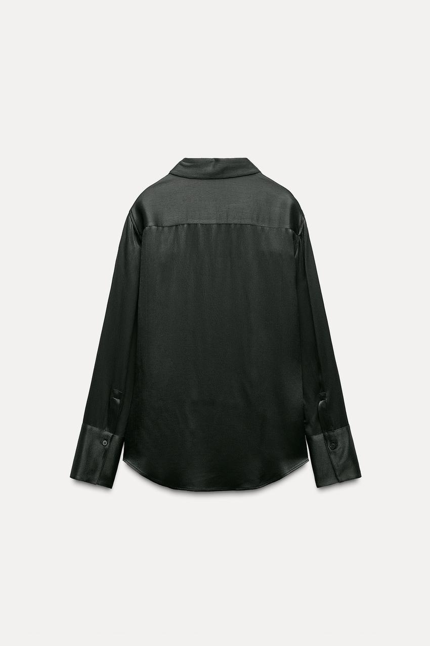 SATIN SHIRT WITH POCKETS
