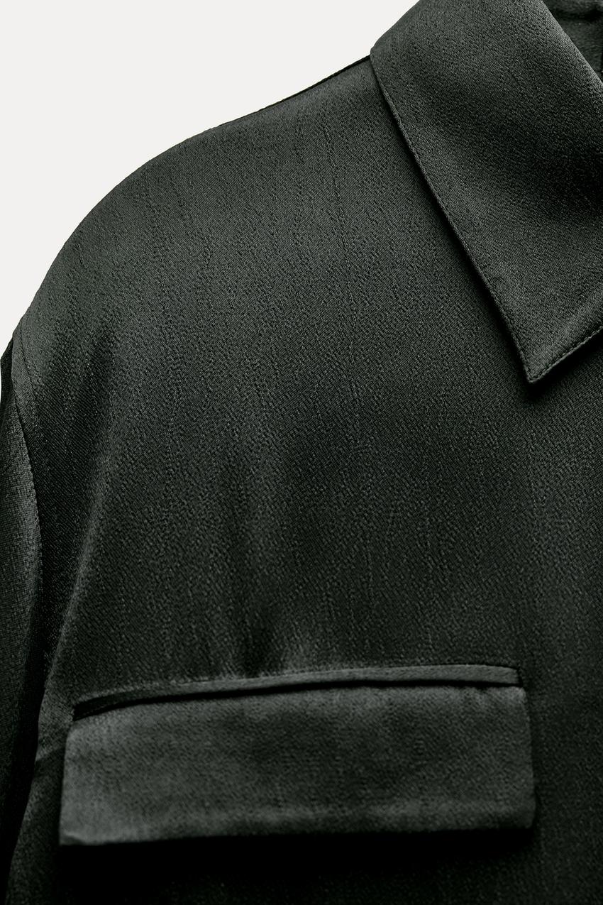 SATIN SHIRT WITH POCKETS
