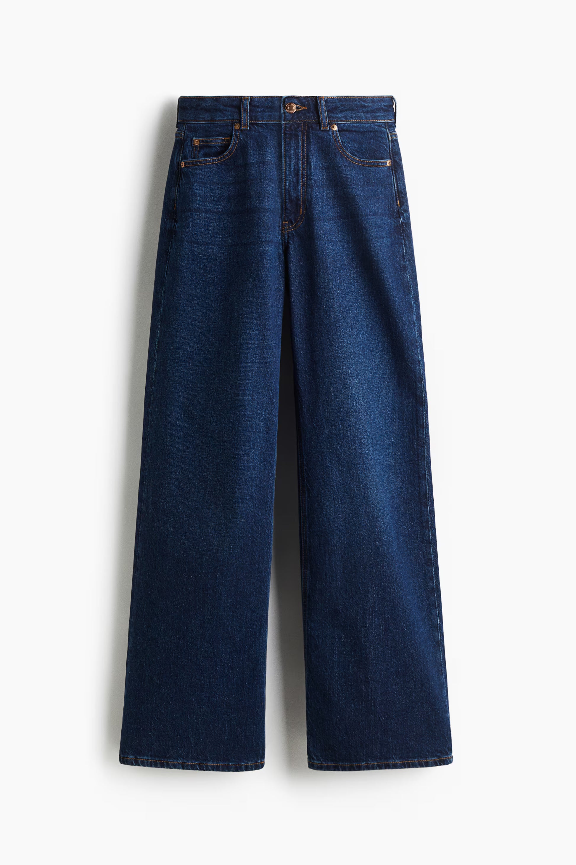 MID BLUE WIDE LEG DENIMS