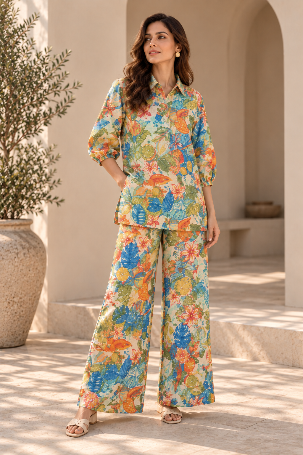 Farah khan cotton coord set
