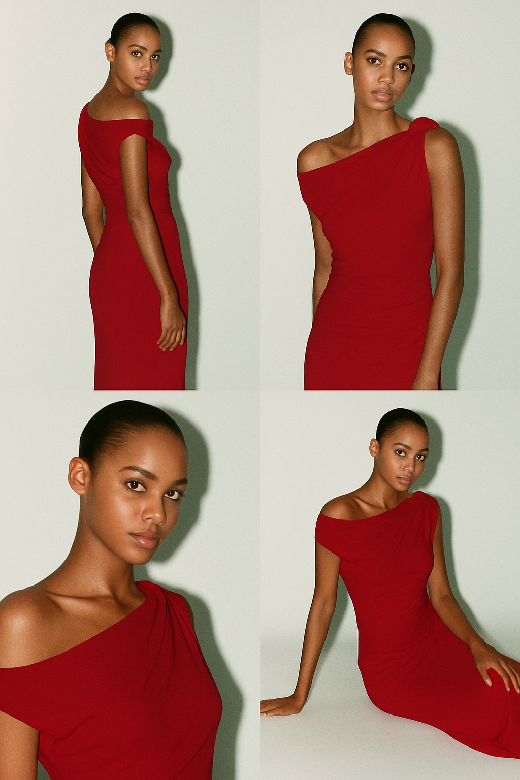 ASYMMETRIC MIDI DRESS