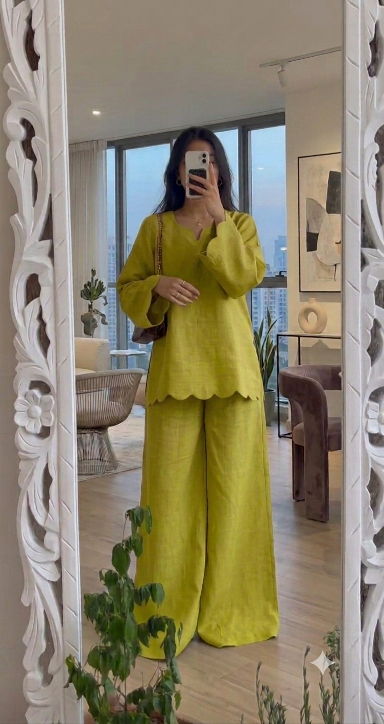 Serene Scalloped Two-Piece Set