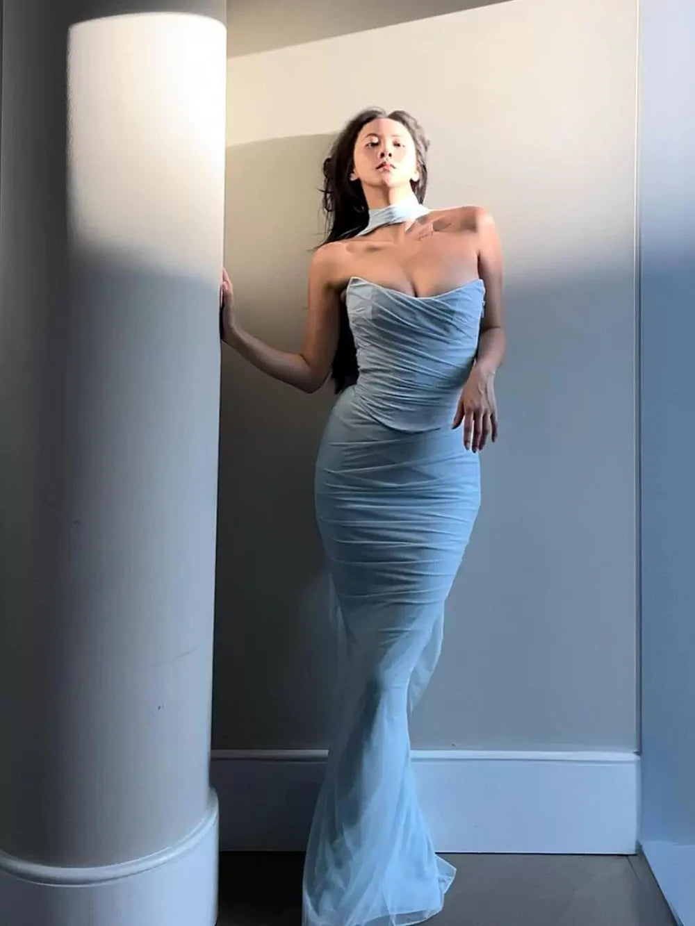 CORSET DRESS AND MERMAID SKIRT