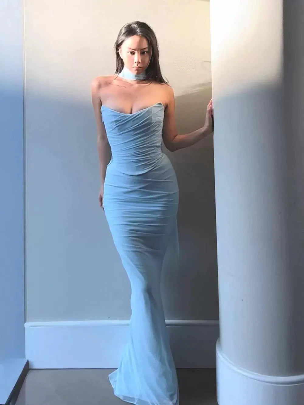 CORSET DRESS AND MERMAID SKIRT