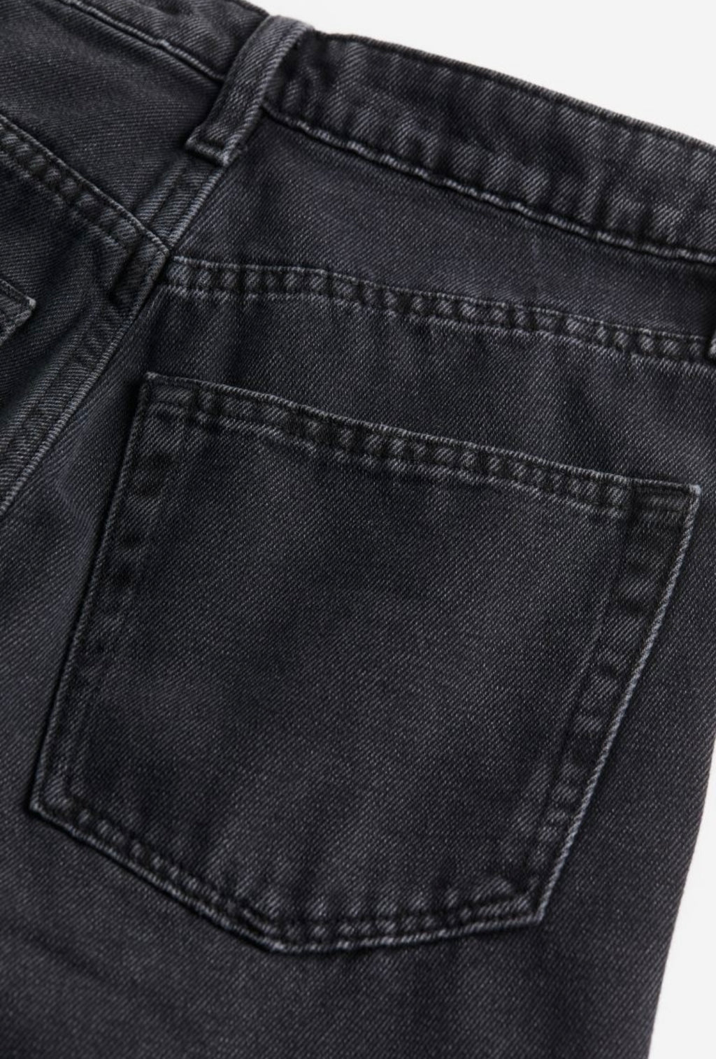 CHARCOAL BLACK STRAIGHT LEG DENIMS