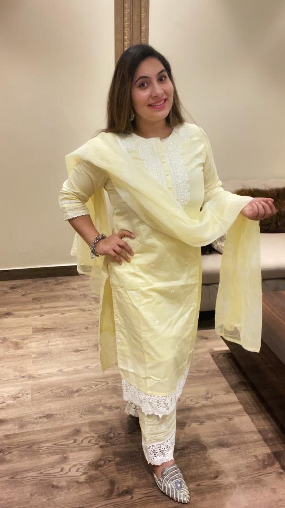 YELLOW COTTON SUIT