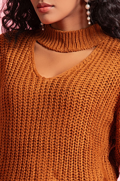 distressed brown sweater