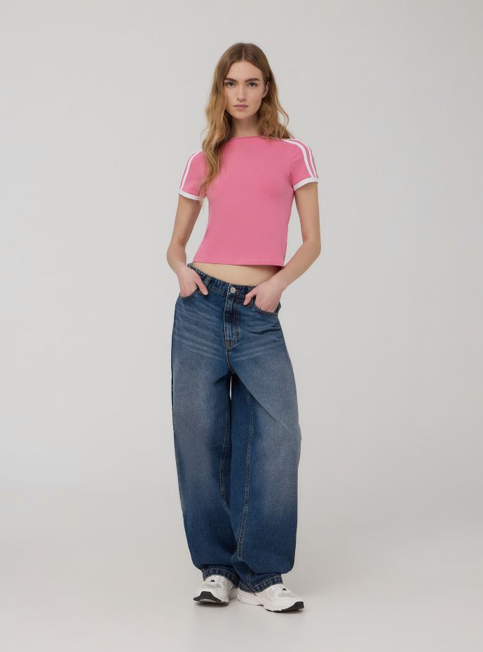 ADJUSTABLE HIGH WAISTED BALLOON FIT JEANS