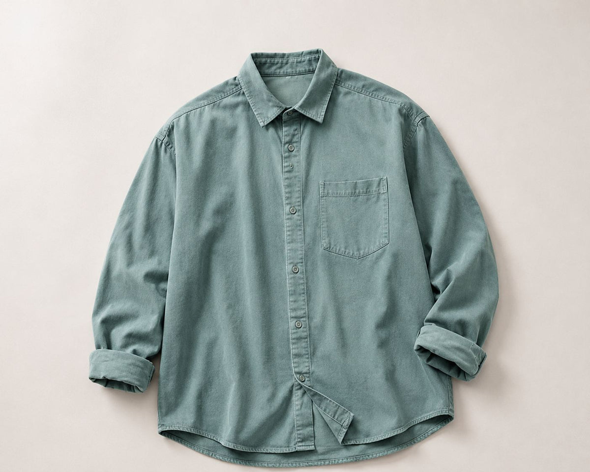 Men’s Green Twill Shirt Inspired by Virat Kohli