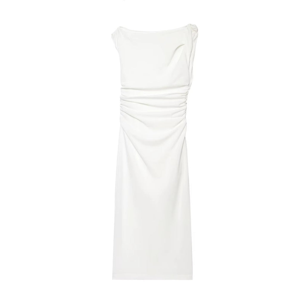 ASYMMETRIC MIDI DRESS