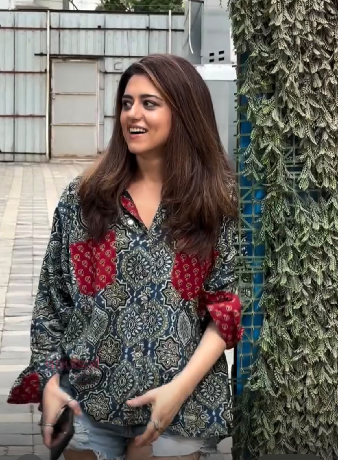OVERSIZED AJRAKH PRINT SHIRT